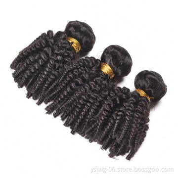 Dropshipping new arrival kinky curl 100% virgin cuticle aligned human hair weave unprocessed 6 for black women